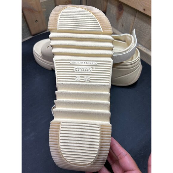 Mens Crocs Xscape Hiker Sandals Size 12 Cream Lightweight Slip-Resistant - Picture 10 of 11